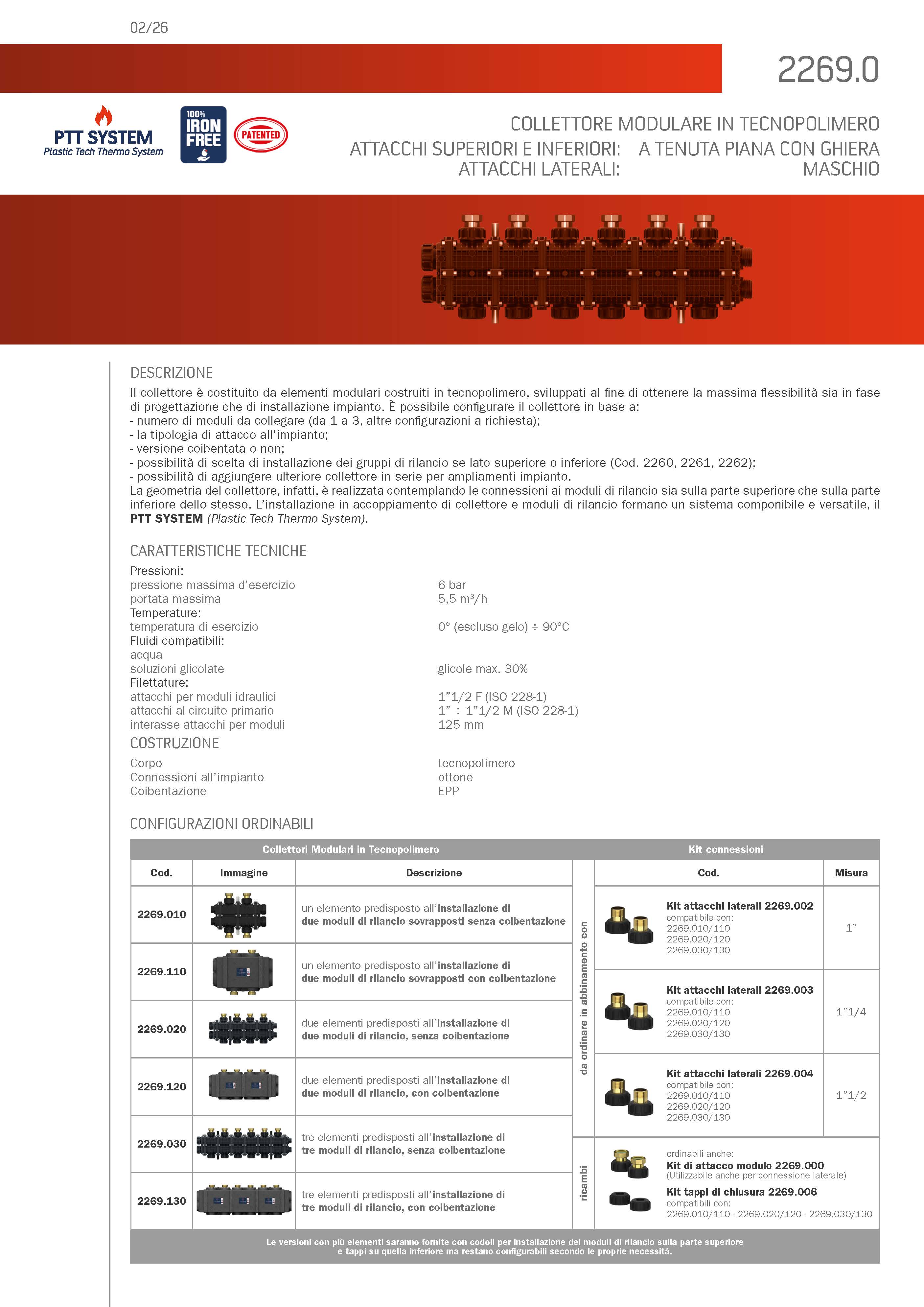 2269.0 COLLETTORE MODULARE IN TECNOPOLIMERO