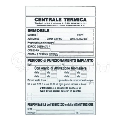 CARTELLO CENTRALE TERMICA 300X200