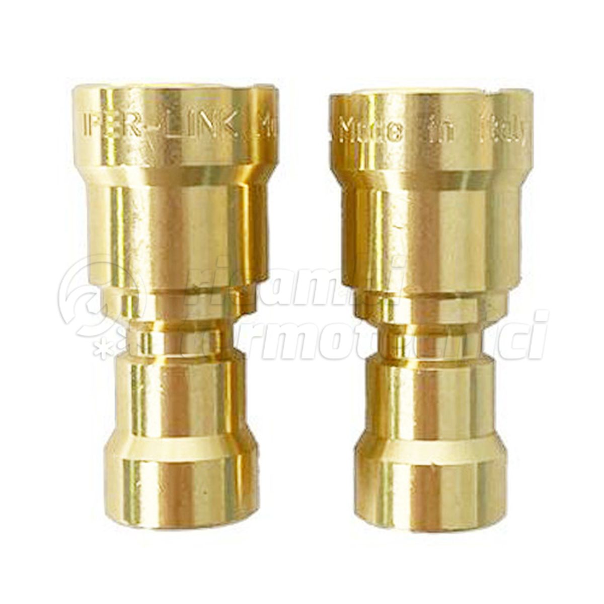 WIGAM  KIT 2 GIUNTI ERMETICI AUTOBLOCCANTI  IPER-LINK LINEARI RIDOTTI 3/8"X1/2"