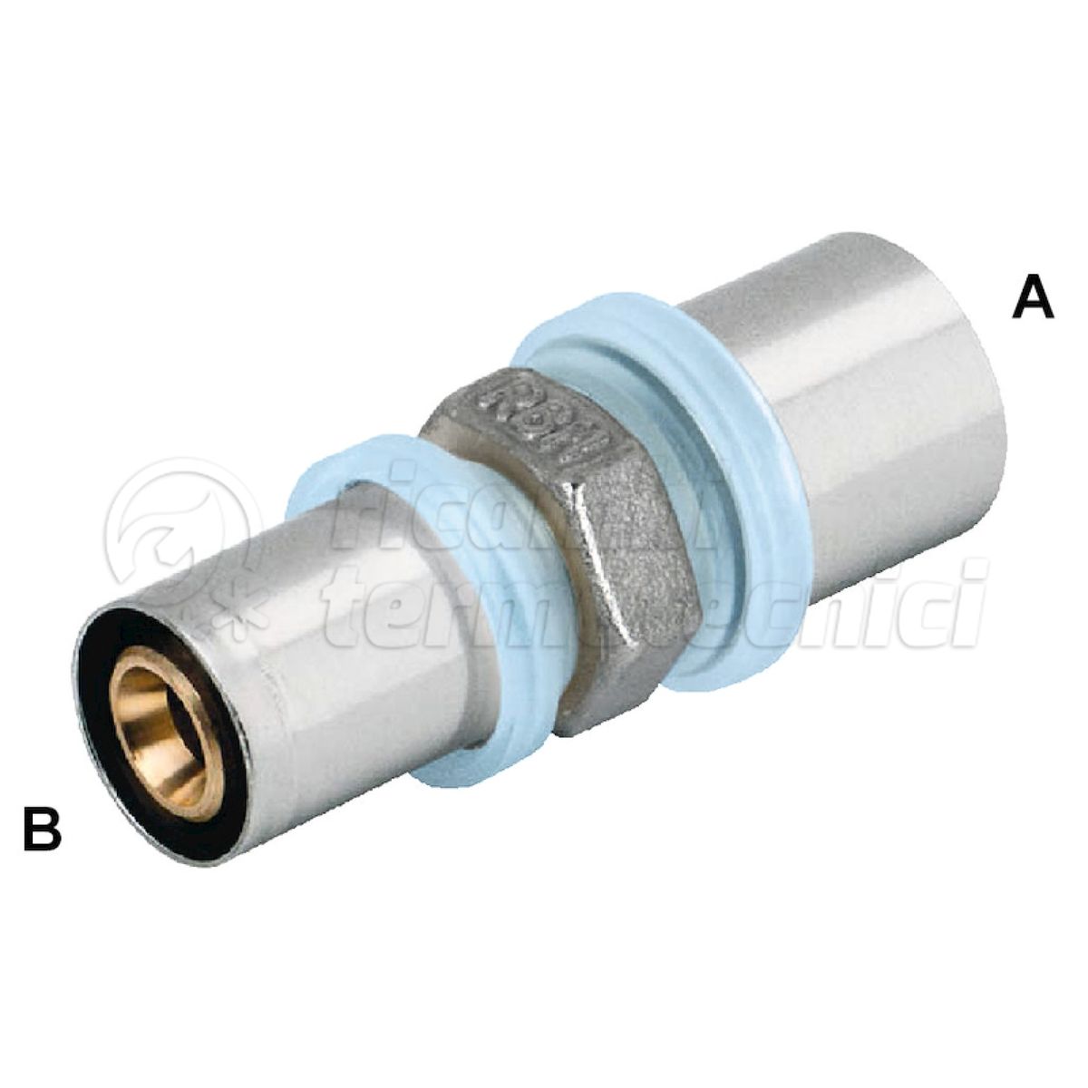 RACCORDO A PRESSARE PER TUBO MULTISTRATO TITA-FIX 20X2-16X2
