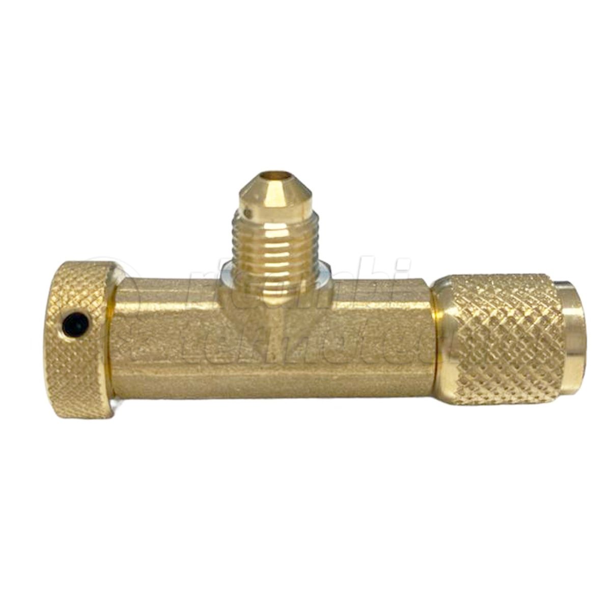 RUBINETTO 90° PREMI VALVOLA 1/4 SAE M X 1/4 SAE F GIRELLO