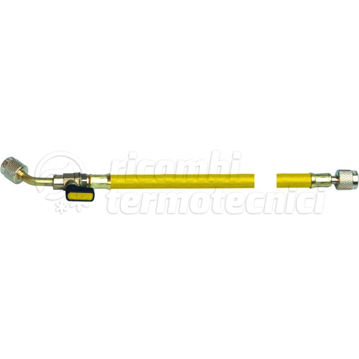 CORE EQUIPMENT FLESSIBILE CON RUBINETTO 45° 1/4-1/4 SAE L.150  GIALLO-PROFESSIONAL