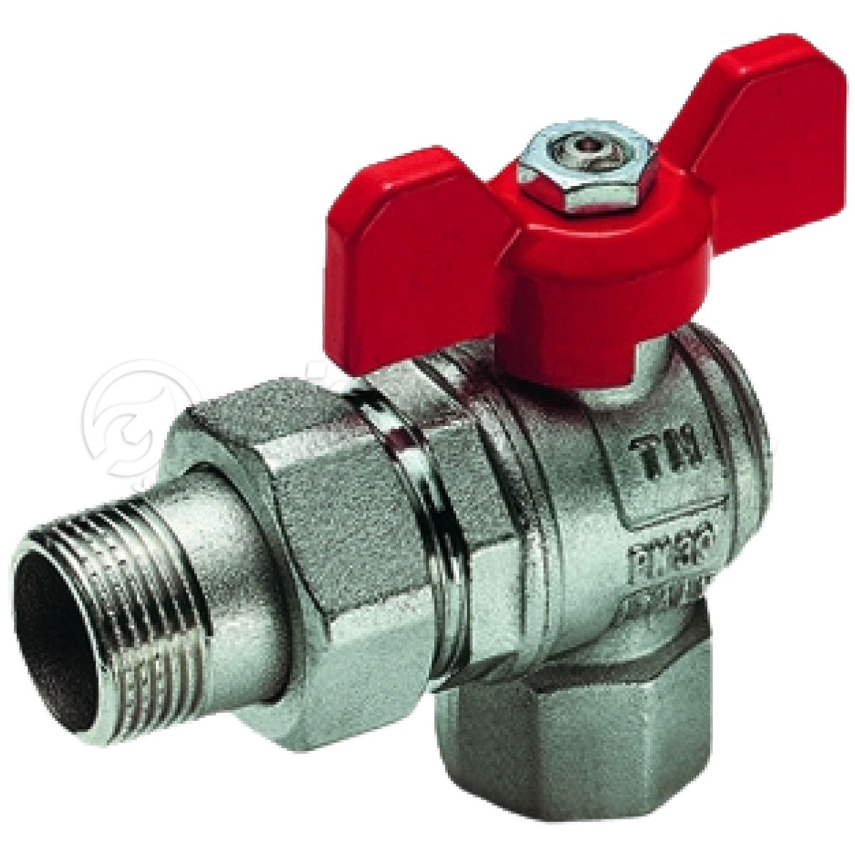 VALVOLA SFERA ANGOLO PER ACQUA 1/2'' MF CON BOCCHETTONE