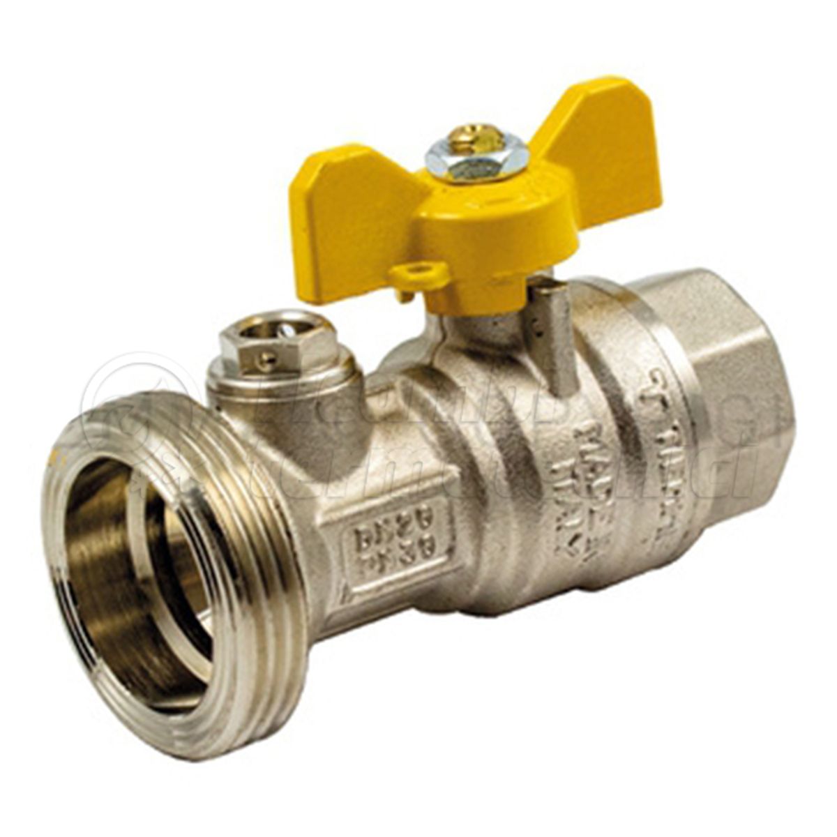 VALV. A SFERA GAS 3/4 FX1''1/4  C/PRESA DI PRESSIONE