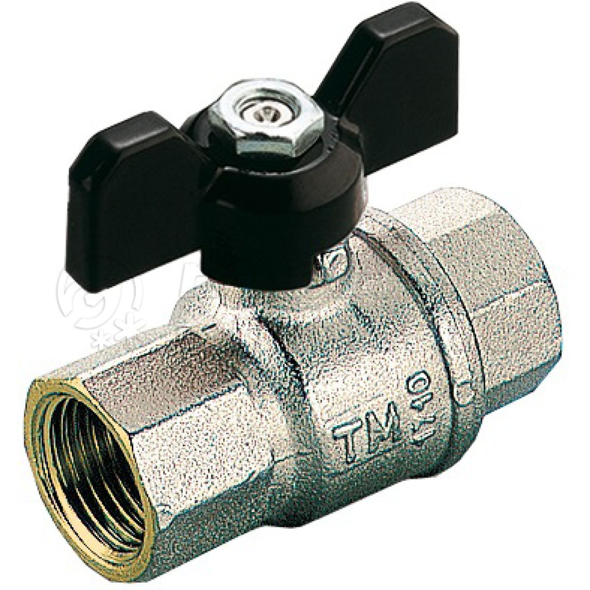 VALVOLA SFERA PER  ACQUA 1'' FF CON FARFALLA NERA