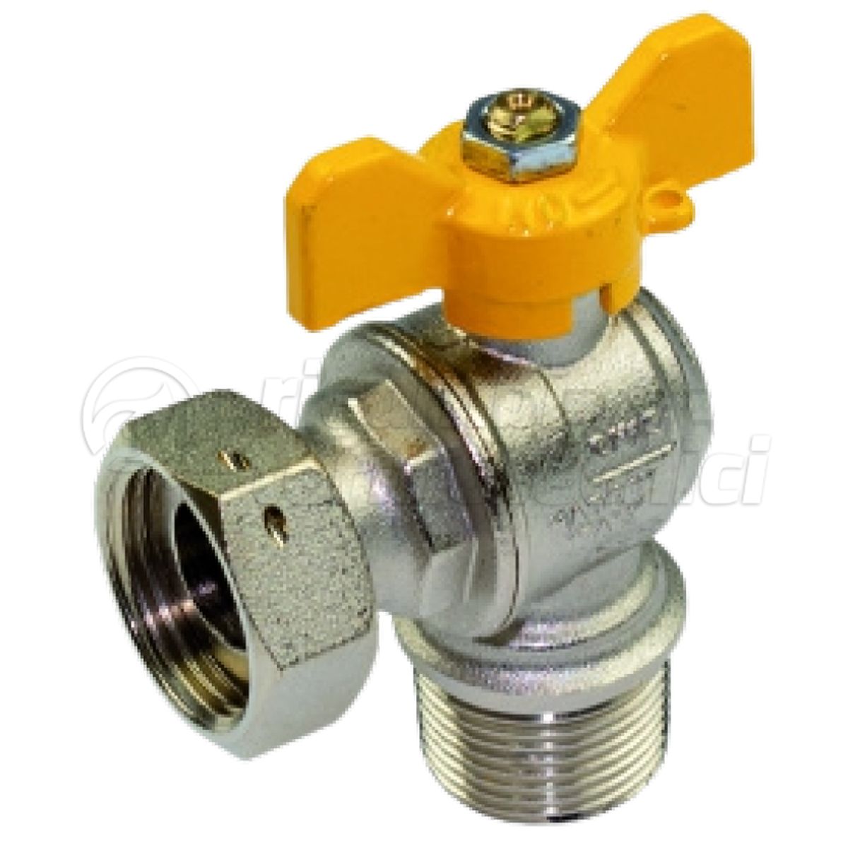 VALVOLA SFERA GAS 90°  1/2"M X 1/2"F GIREVOLE