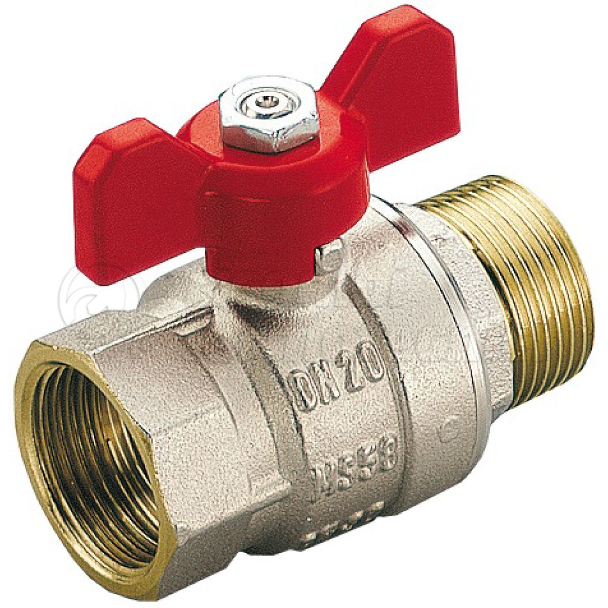 VALVOLA SFERA PER ACQUA 3/8'' MF CON LEVA FARFALLA