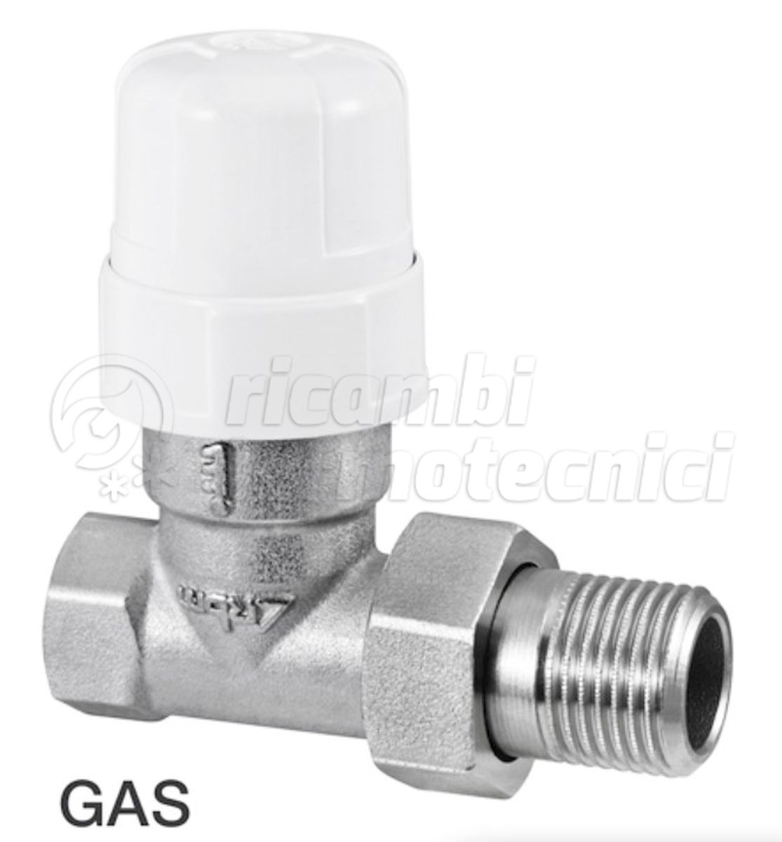 VALVOLA TERMOST. DIRITTA CON PREREG. 3/8'' FERRO