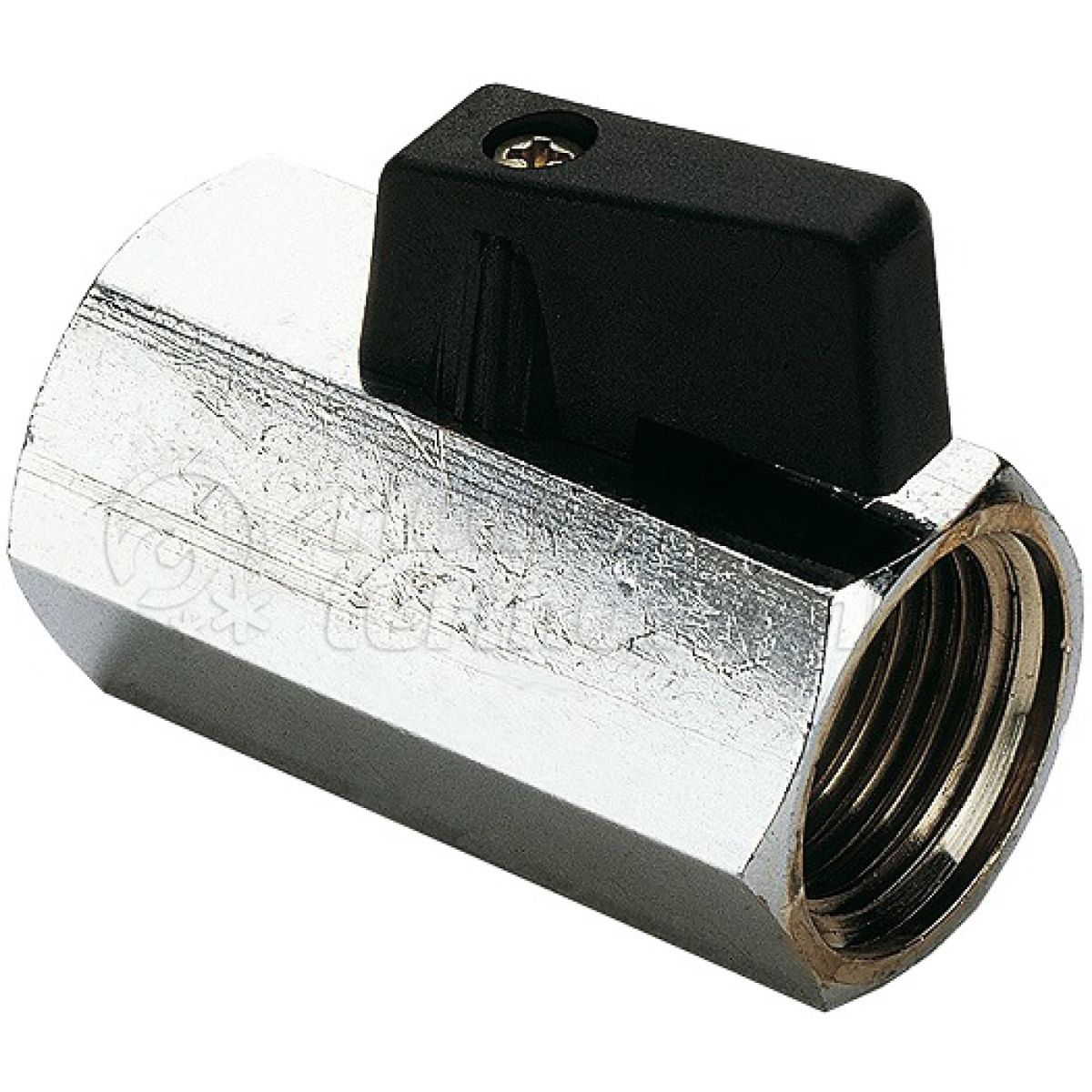VALVOLA MINISFERA 3/8'' F-F CON LEVETTA NERA