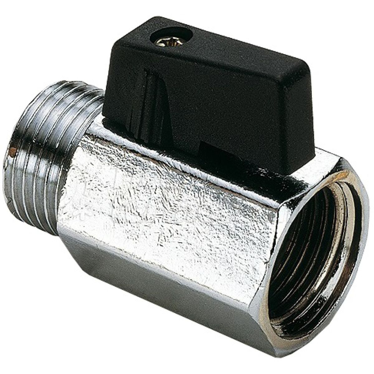 VALVOLA MINISFERA 3/8'' M-F CON LEVETTA NERA