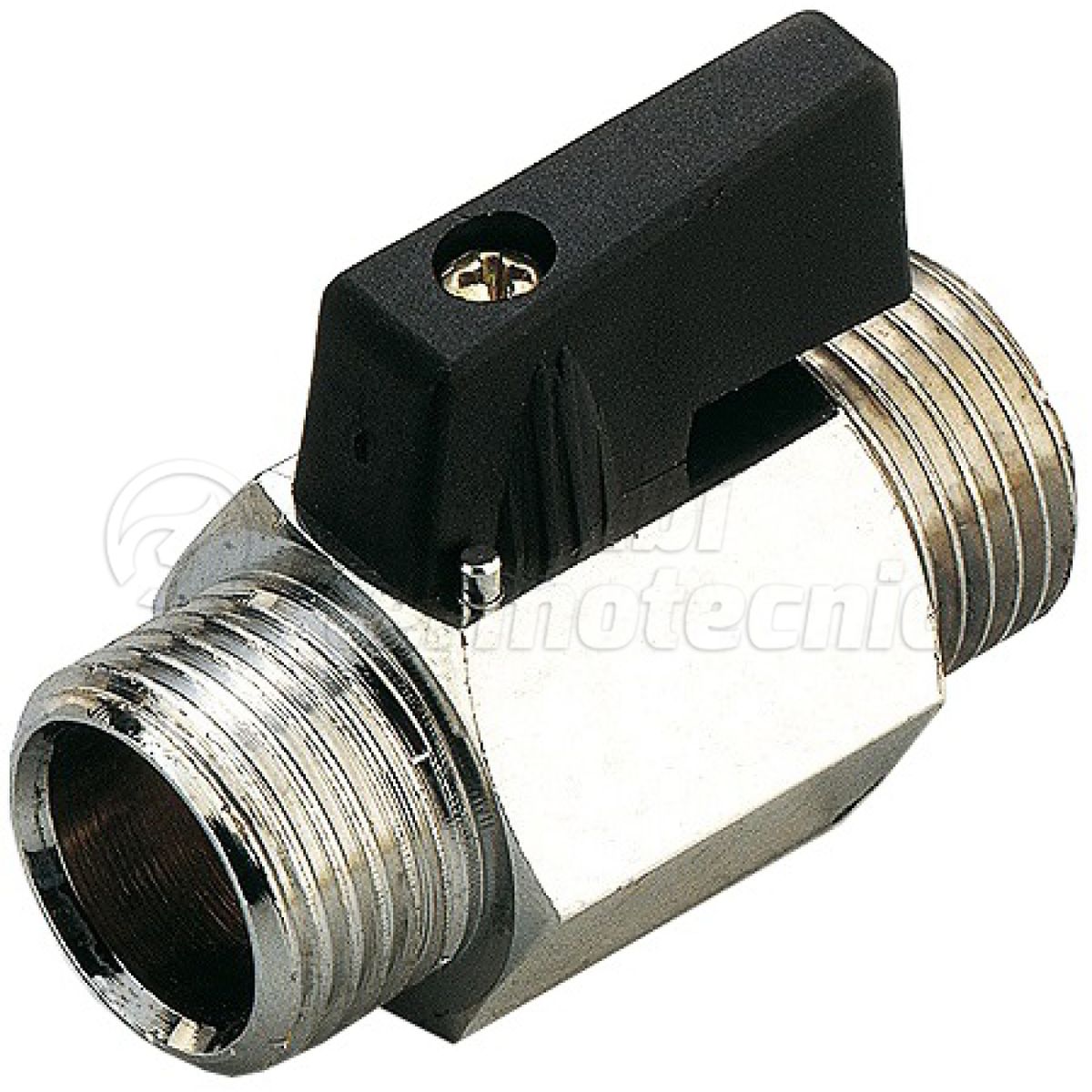 VALVOLA MINISFERA 3/8'' M-M CON LEVETTA NERA