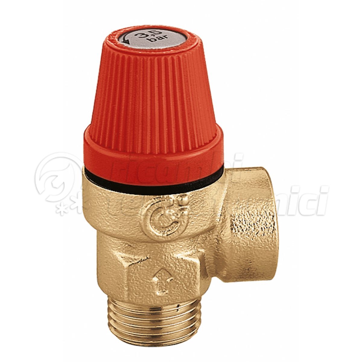 VALVOLA SICUREZZA CALEFFI FILETTATA 1/2"MF 6 BAR