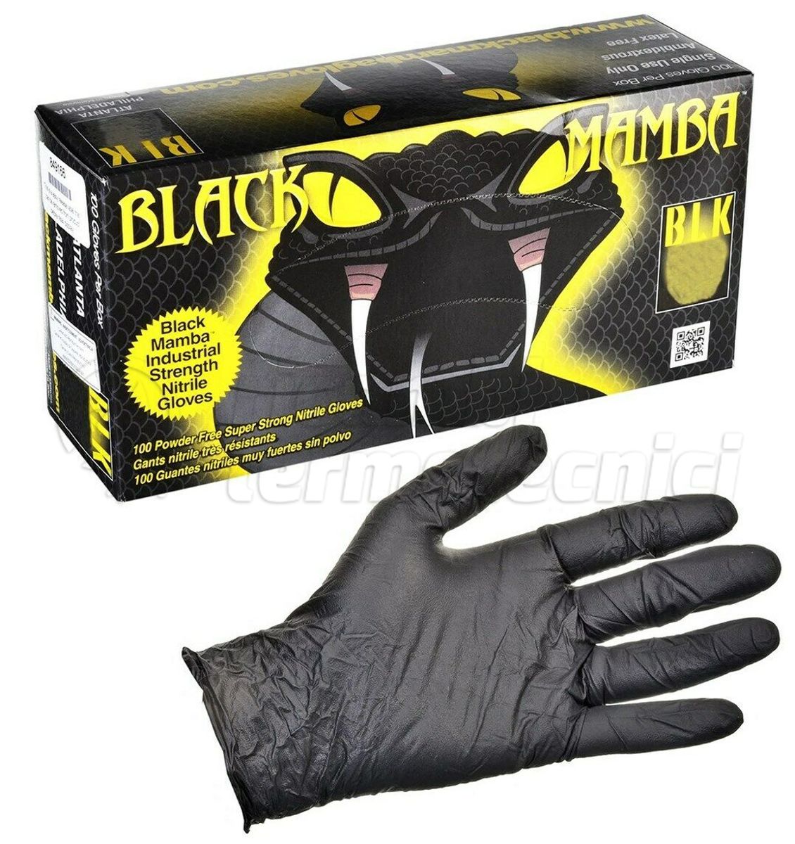 CORE EQUIPMENT GUANTI BLACK MAMBA GBM-L CONFEZIONE 100 PZ