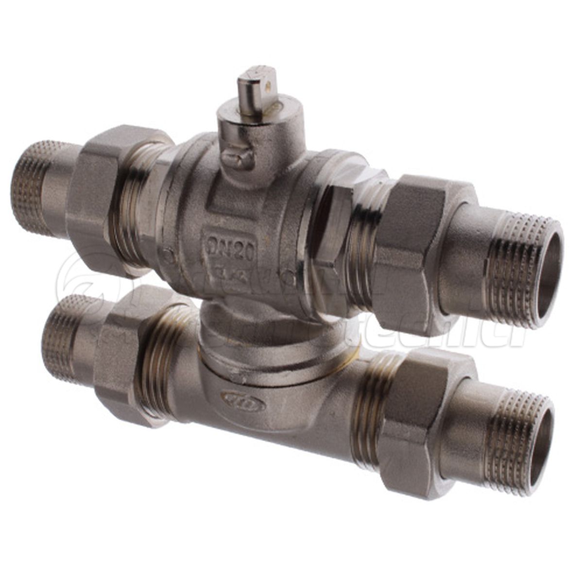 CORPO VALVOLA SFERA 4VIE C/BOCCHETTONI 3/4"M
