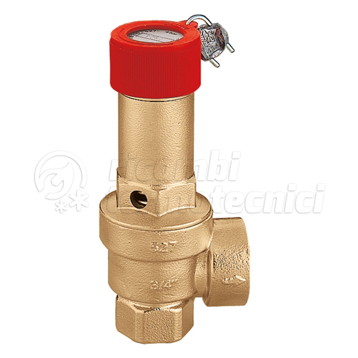 VALVOLA SICUREZZA OMOLOGATA CALEFFI 527 1"X1"1/4 6 BAR