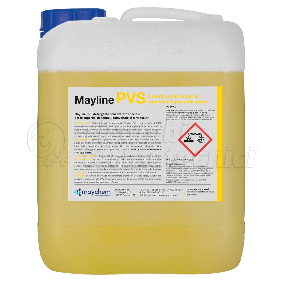 MAYCHEM DETERGENTE PER PANNELLI SOLARI / FOTOVOLTAICI TANICA DA 5 LT
