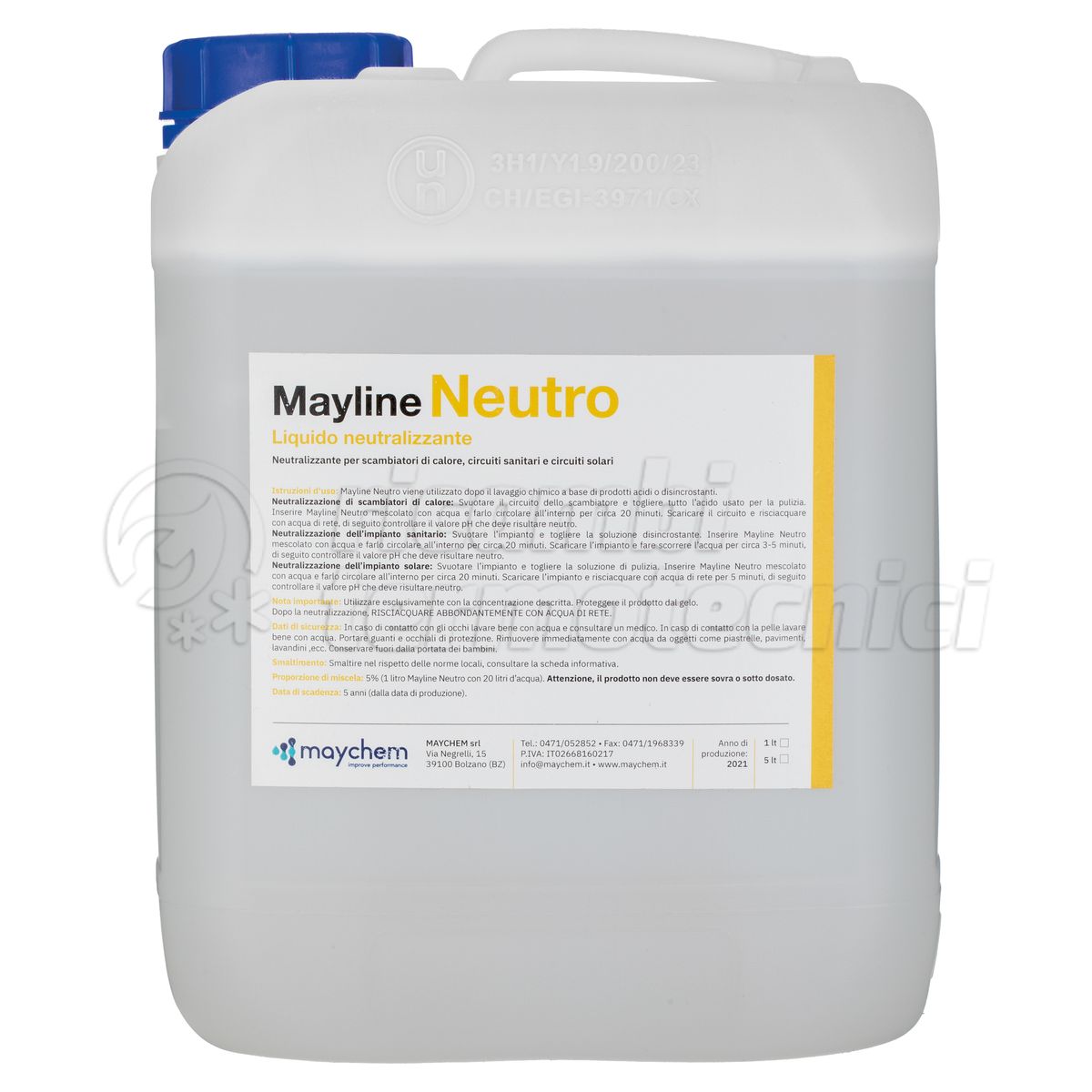 MAYCHEM MAYLINE NEUTRO NEUTRALIZZANTE PER IMPIANTI RISC E SANIT 5 LT