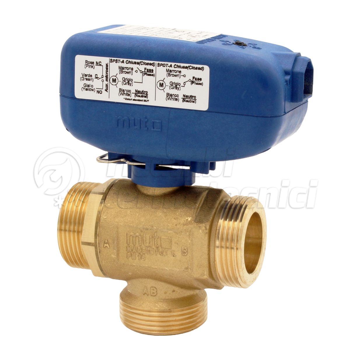 VALVOLA MOTOR 3 VIE 230V CON RELE SENZA BOCCHETTONI MM CAVO MOLEX 6 POLI  G1"1/4