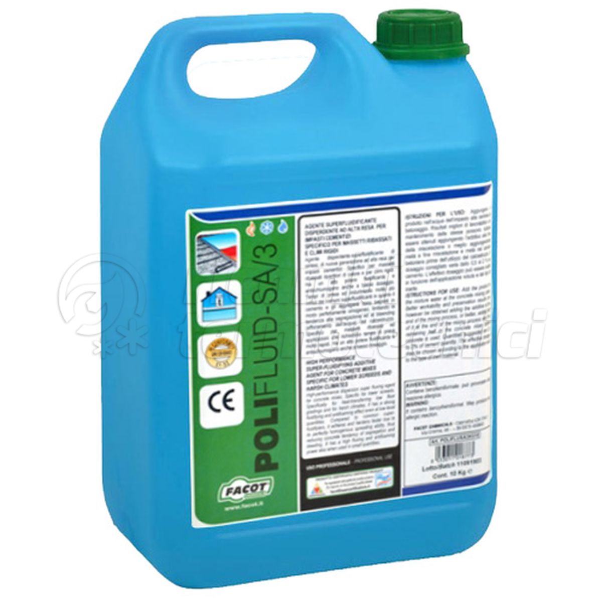 ADDITIVO CHIMICO FLUIDIFICANTE PER MASSETTO KG 10