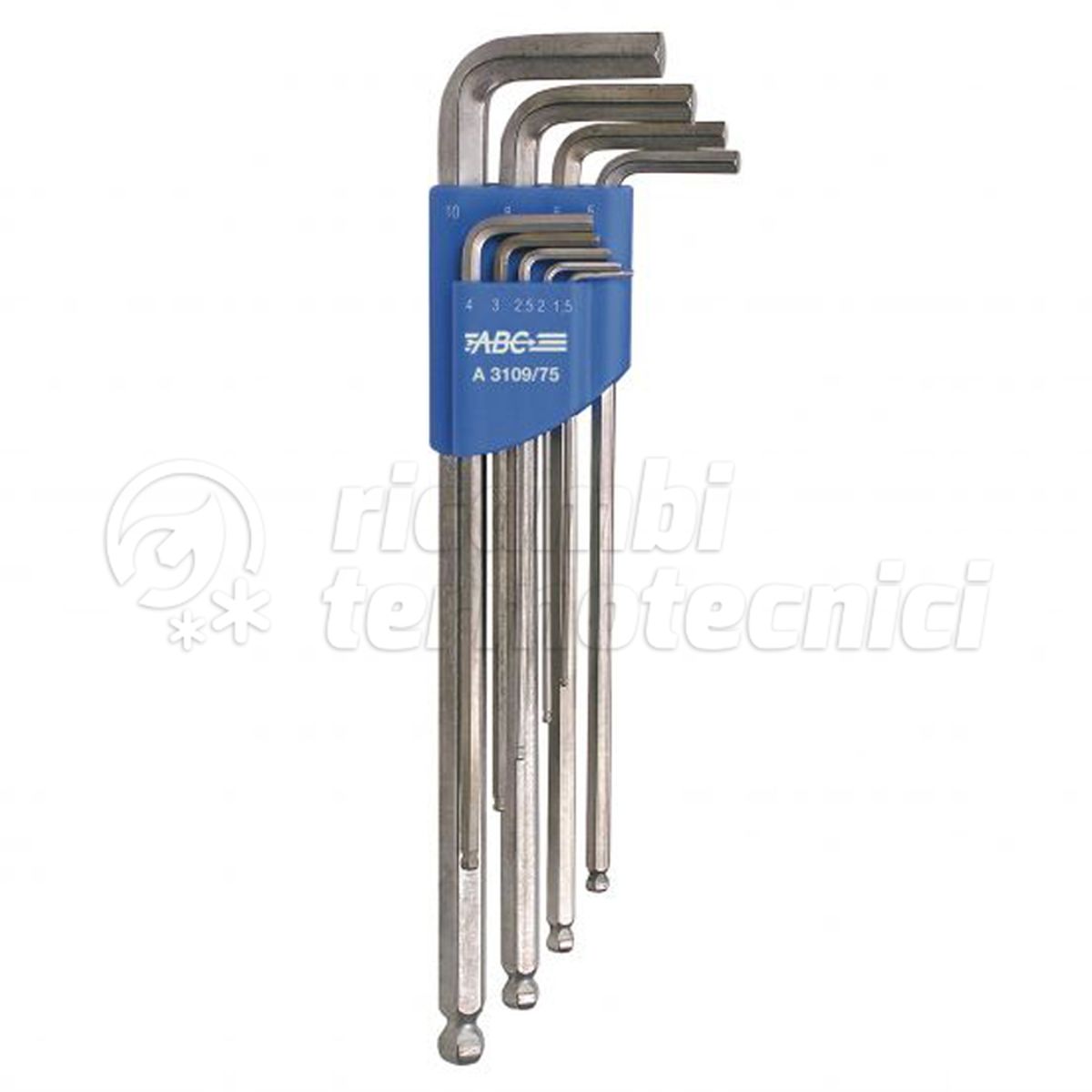 SERIE CHIAVI SFEROPOLIEDRICHE ESAGONALI  A 3109/75 CON 9 CHIAVI