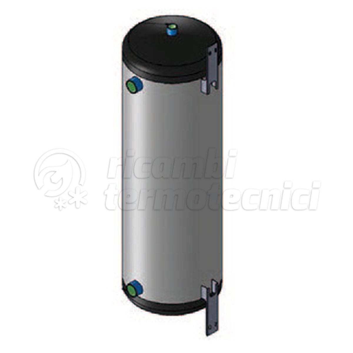 ACCUMULO INERZIALE INOX  LITTLE SIZE 50 LT , D.315 - H 773 , 4 USCITE  DA  1''1/4 + 2 DA 3/8''