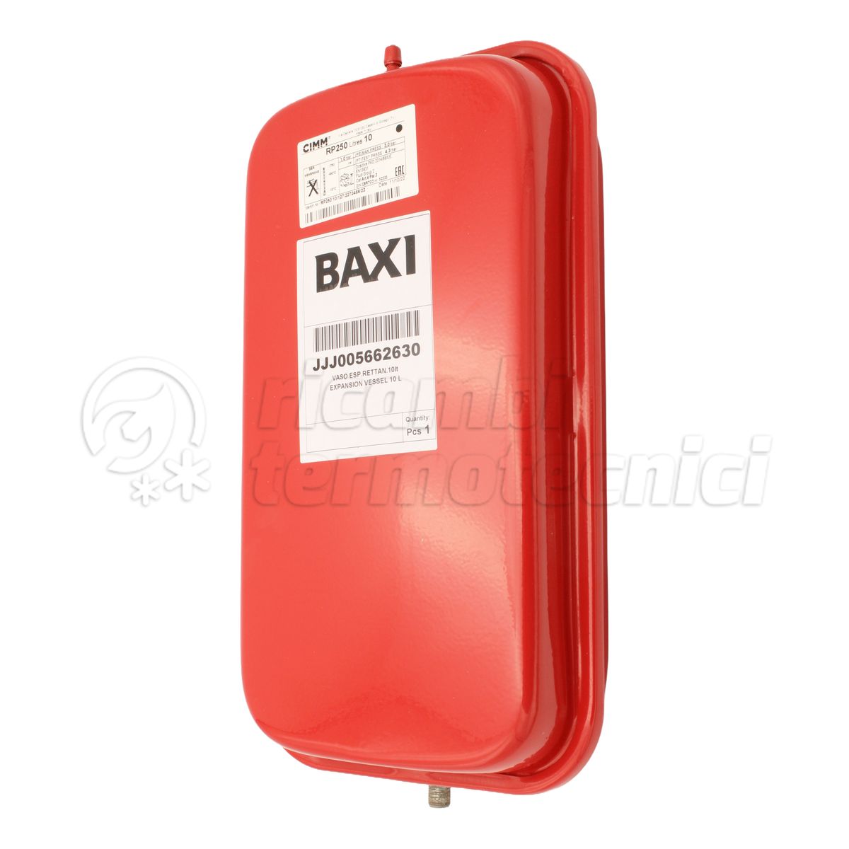 BAXI VASO ESPANSIONE CIMM RETTANGOLARE LT10