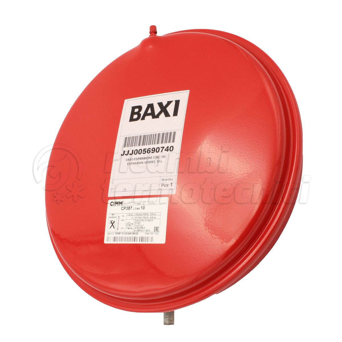 BAXI VASO ESPANSIONE CIMM CIRCOLARE LT10