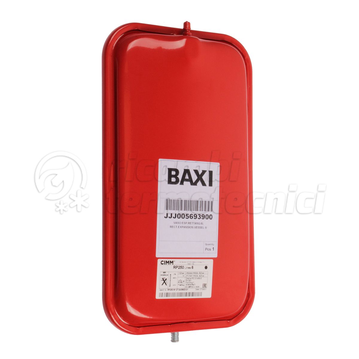 BAXI VASO ESPANSIONE RETTANGOLARE LT6