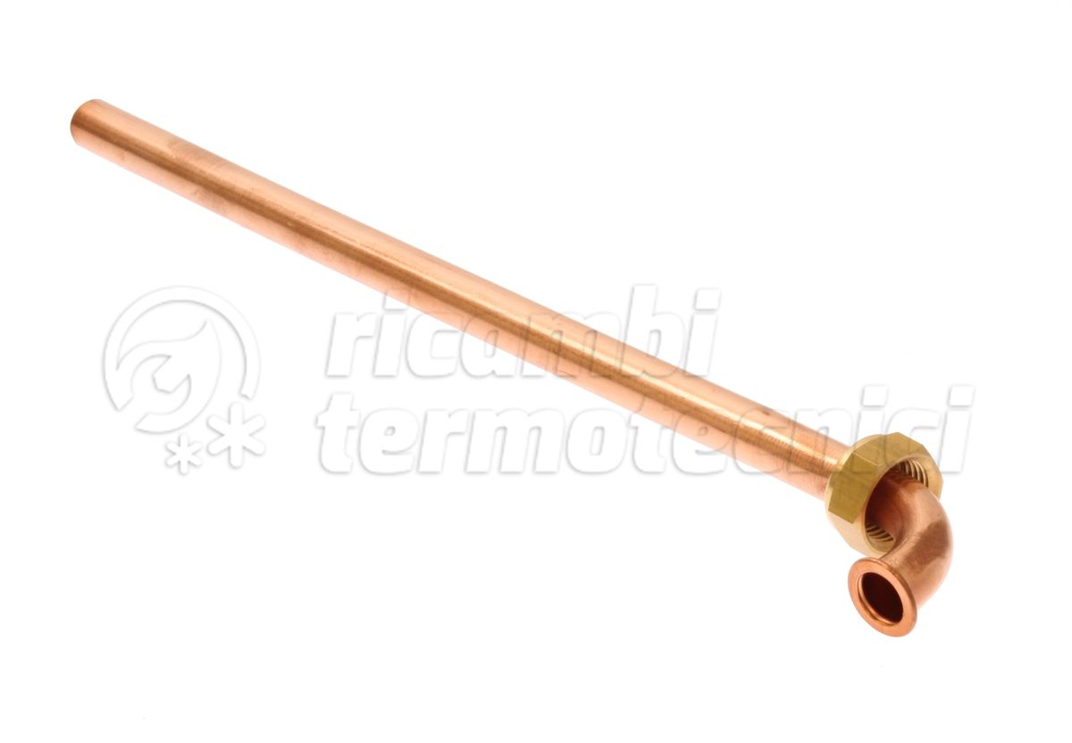 TUBO RAME 3/4'' CURVO D.18X0,75 L.120 C/RACC