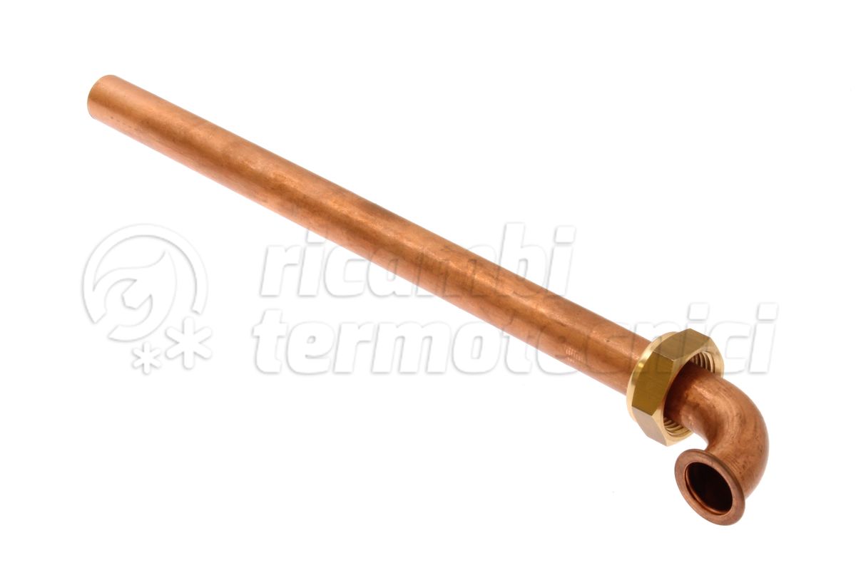TUBO RAME 3/4'' CURVO D.18X0,75 L.300 C/RACC
