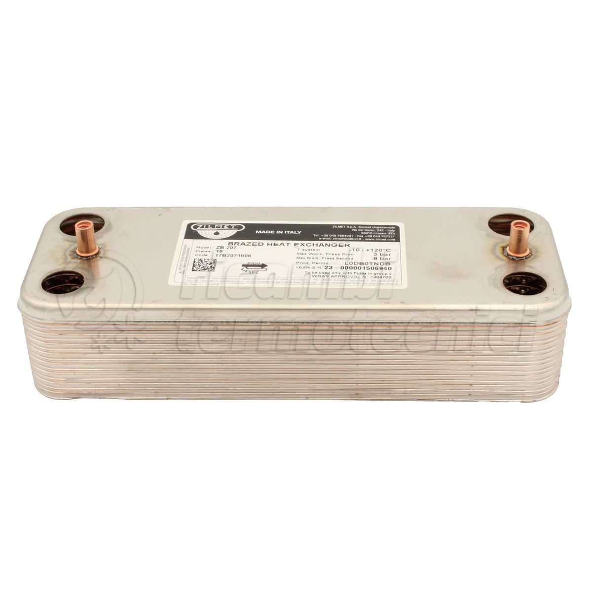 SCAMBIATORE 16 PIASTRE TIPO MTS-ARISTON -ECOFLAM-CHAFFOTEAUX L.207 MM