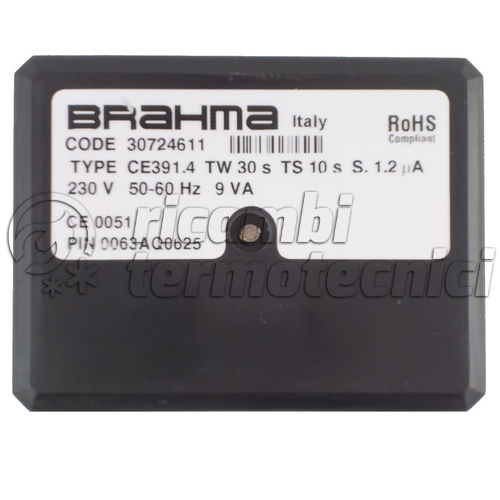 APPARECCHIATURA SCHEDA BRAHMA CE 391.4 TW 30 TS 10