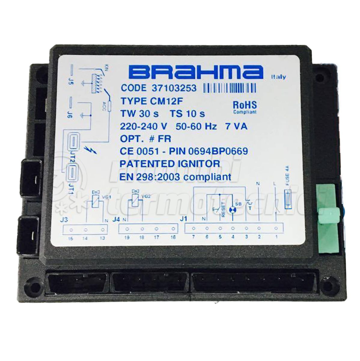 APPARECCHIATURA SCHEDA BRAHMA CM12F  TW 30  TS 10