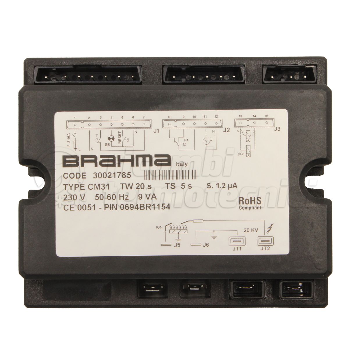 APPARECCHIATURA SCHEDA BRAHMA CM31 TW20 TS05
