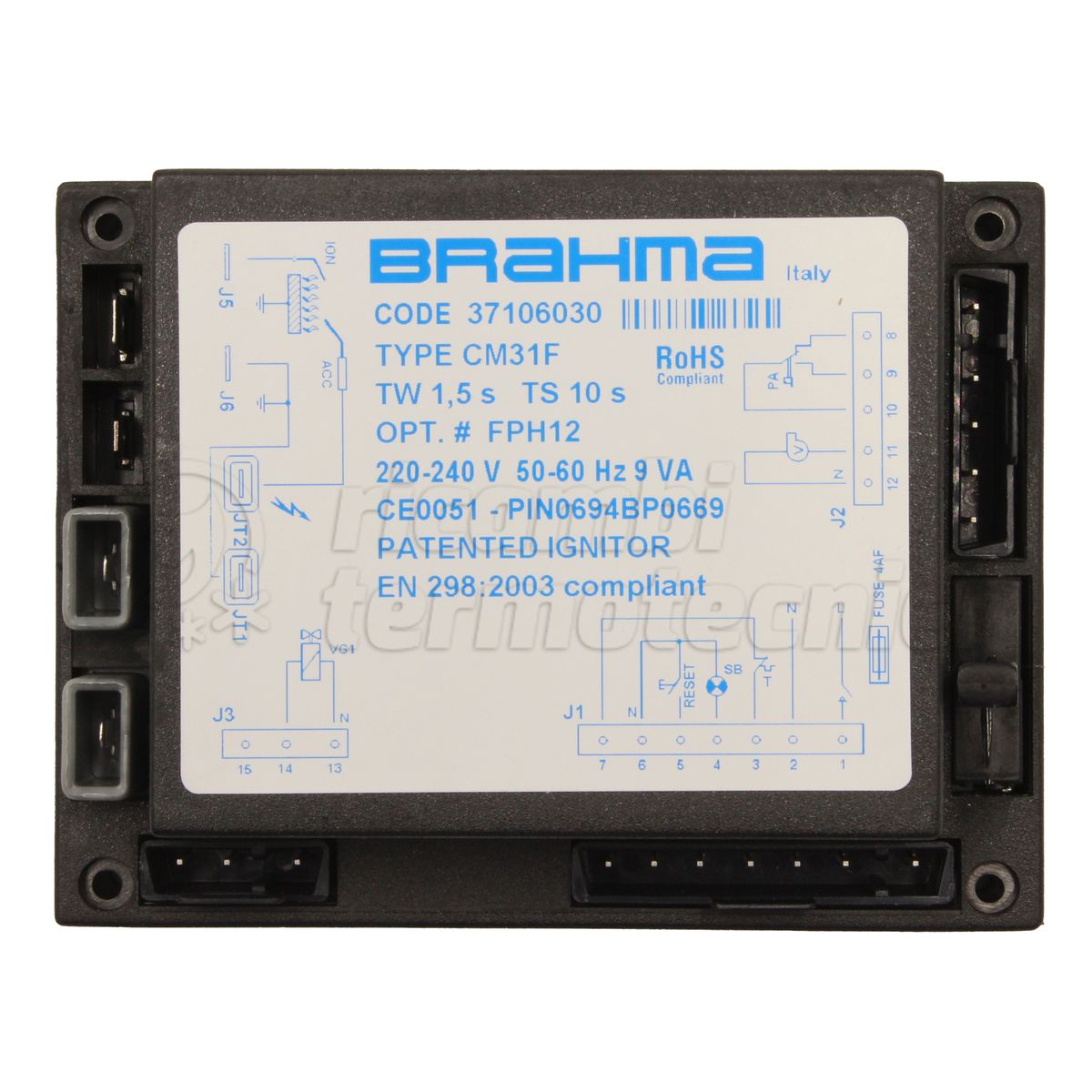 APPARECCHIATURA SCHEDA BRAHMA CM31F TW 1,5 TS 10