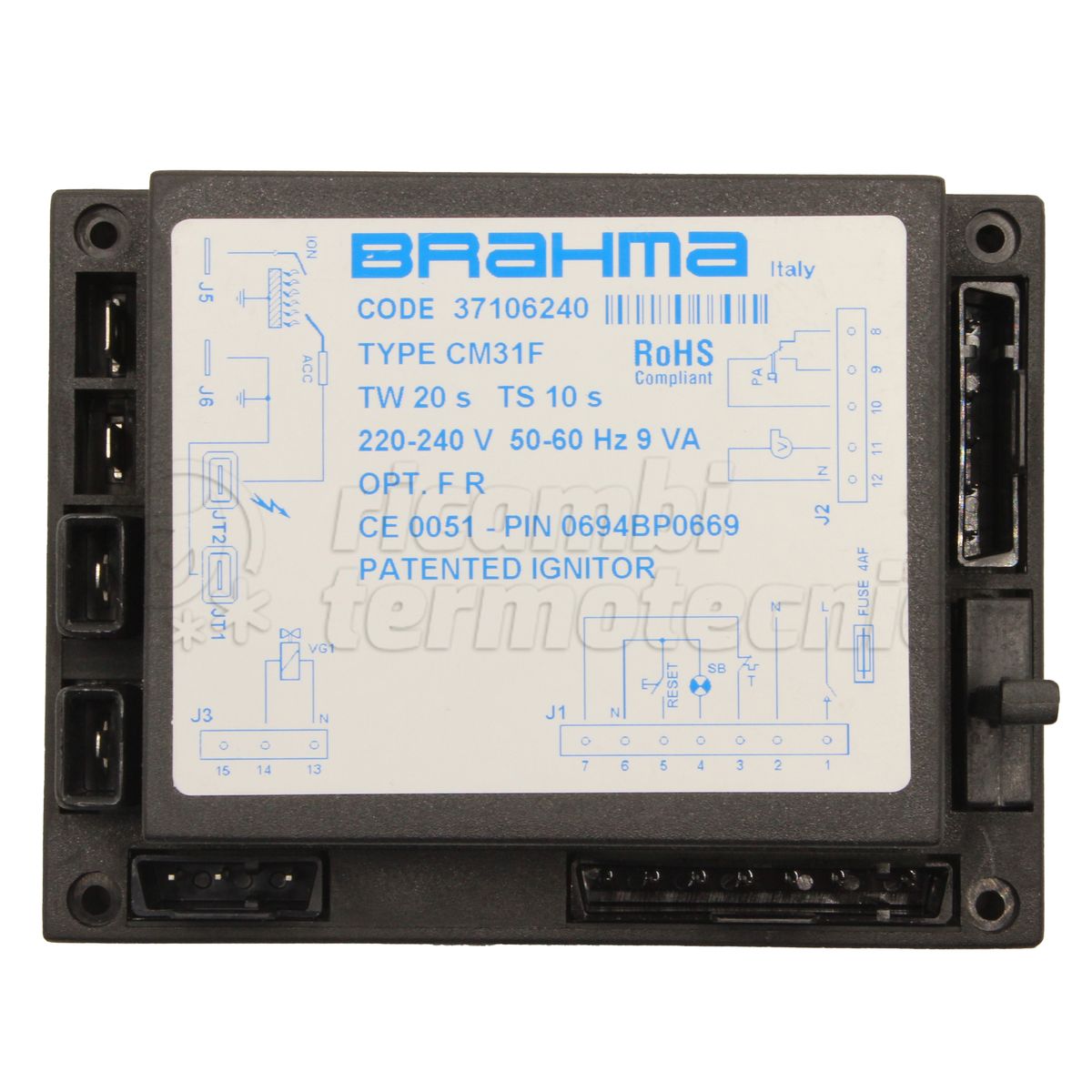 APPARECCHIATURA SCHEDA BRAHMA CM31F TW 20 TS 10