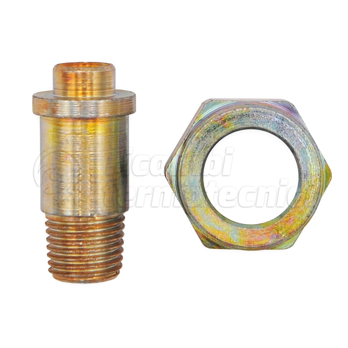 DADO + CODOLO 1/4"M X REGOLAT.