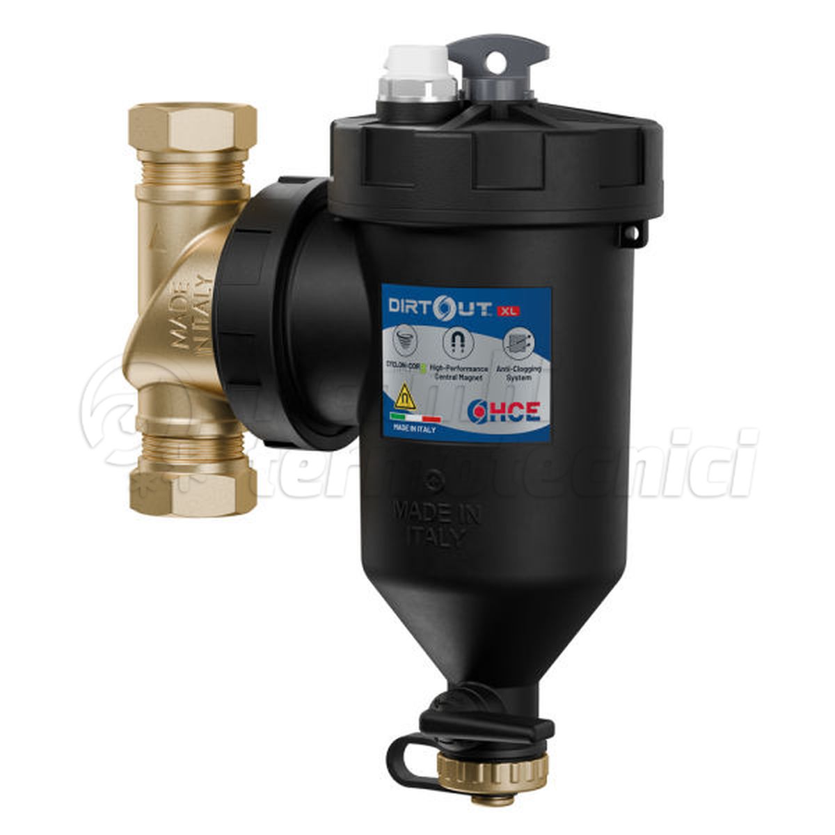 DEFANGATORE MULTIFUNZIONE XL TEE OTTONE F/F  3/4” F X 3/4” F