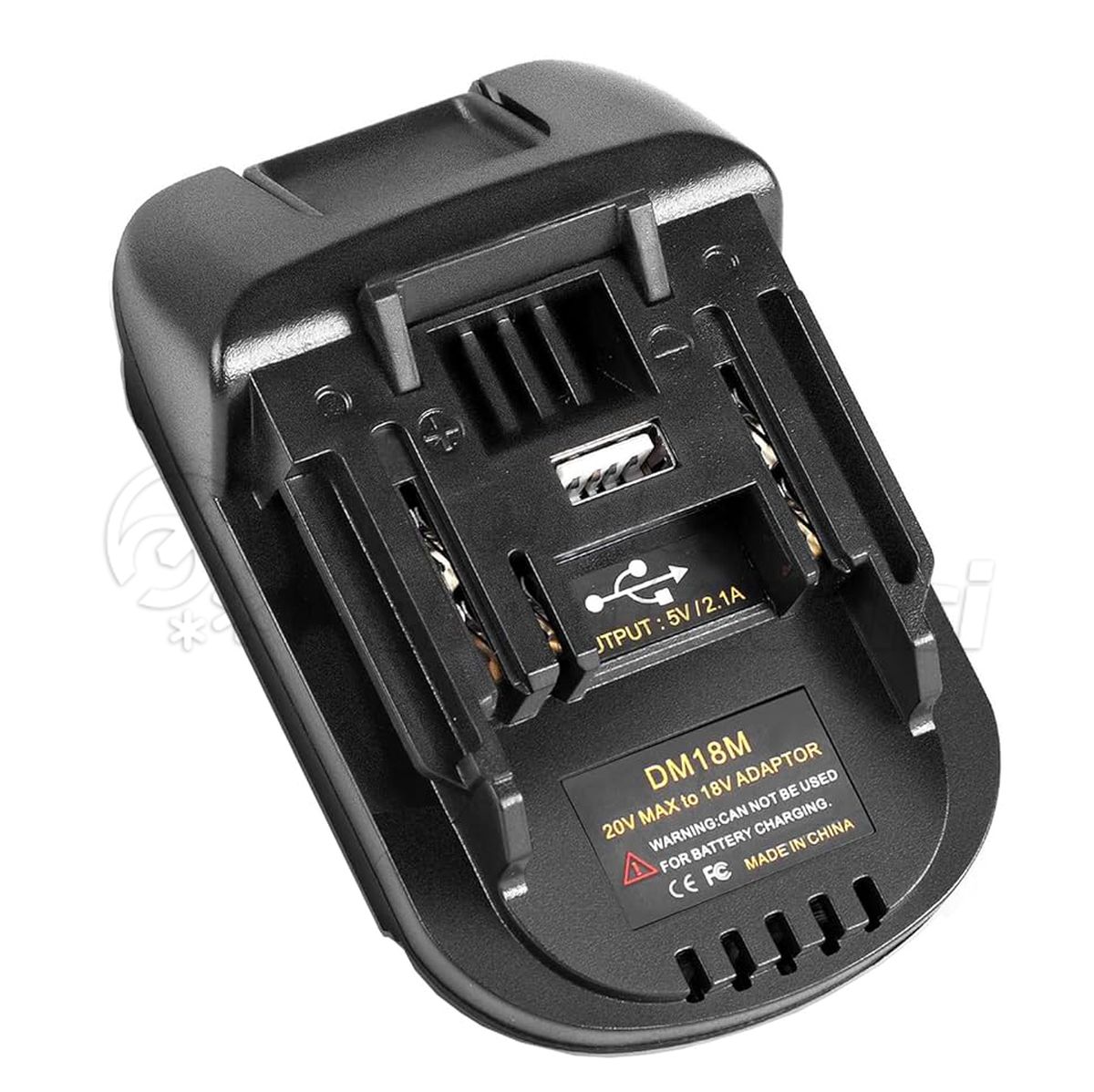 ENKE ADATTATORE PER BATTERIE DEWALT MILWAUKEE+USB OUTPUT 5 V 2,1A