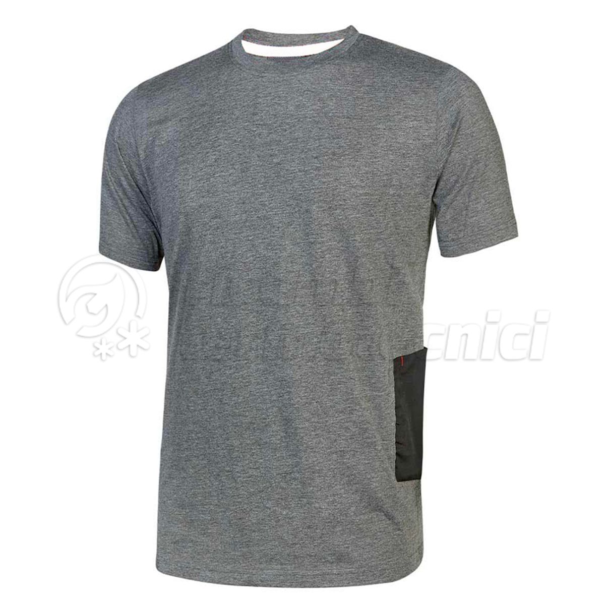 U-POWER T-SHIRT SLIM FIT ROAD GREY METEORITE TAGLIA XXL 