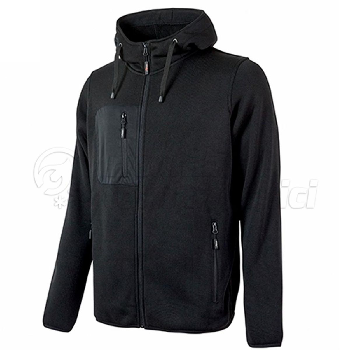 U-POWER FELPA FULL-ZIP RAINBOW  BLACK CARBON TAGLIA XXXL