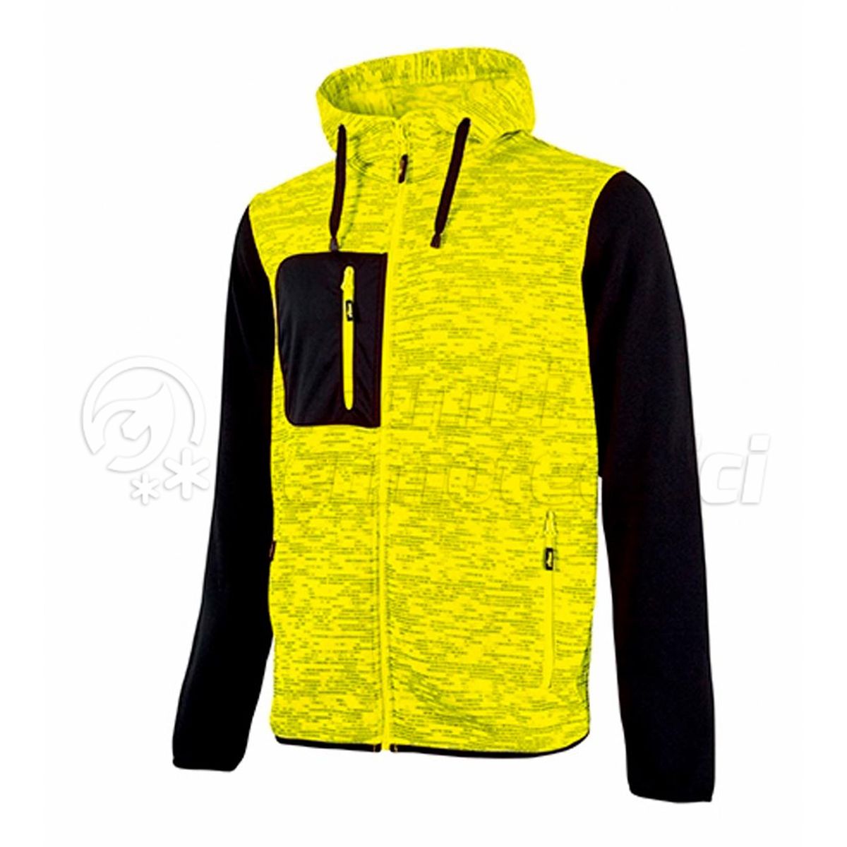 U-POWER FELPA FULL-ZIP RAINBOW YELLOW FLUO TAGLIA M