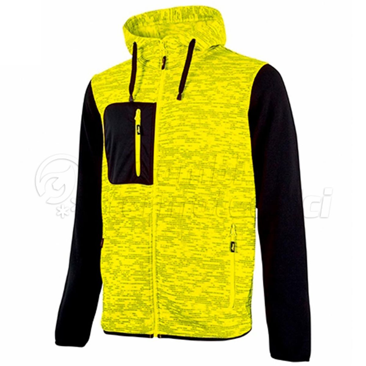U-POWER FELPA FULL-ZIP RAINBOW YELLOW FLUO TAGLIA XL