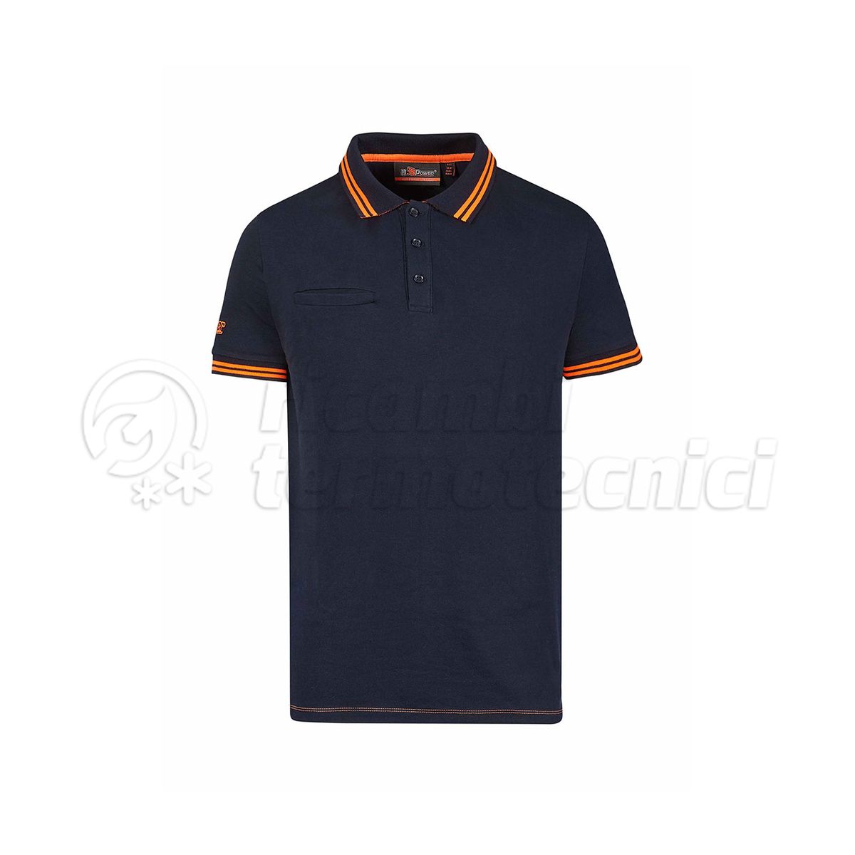 U-POWER POLO MANICA CORTA SLIM FIT  MOD WAY DEEP BLUE TAGLIA XL