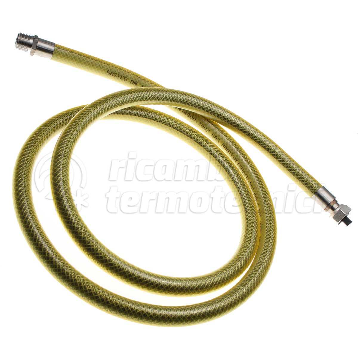 FLESSIBILE GAS PER ALLACCIAMENTO CUCINA RIVESTITO IN GUAINA TRASPARENTE L..1000 1/2" MF