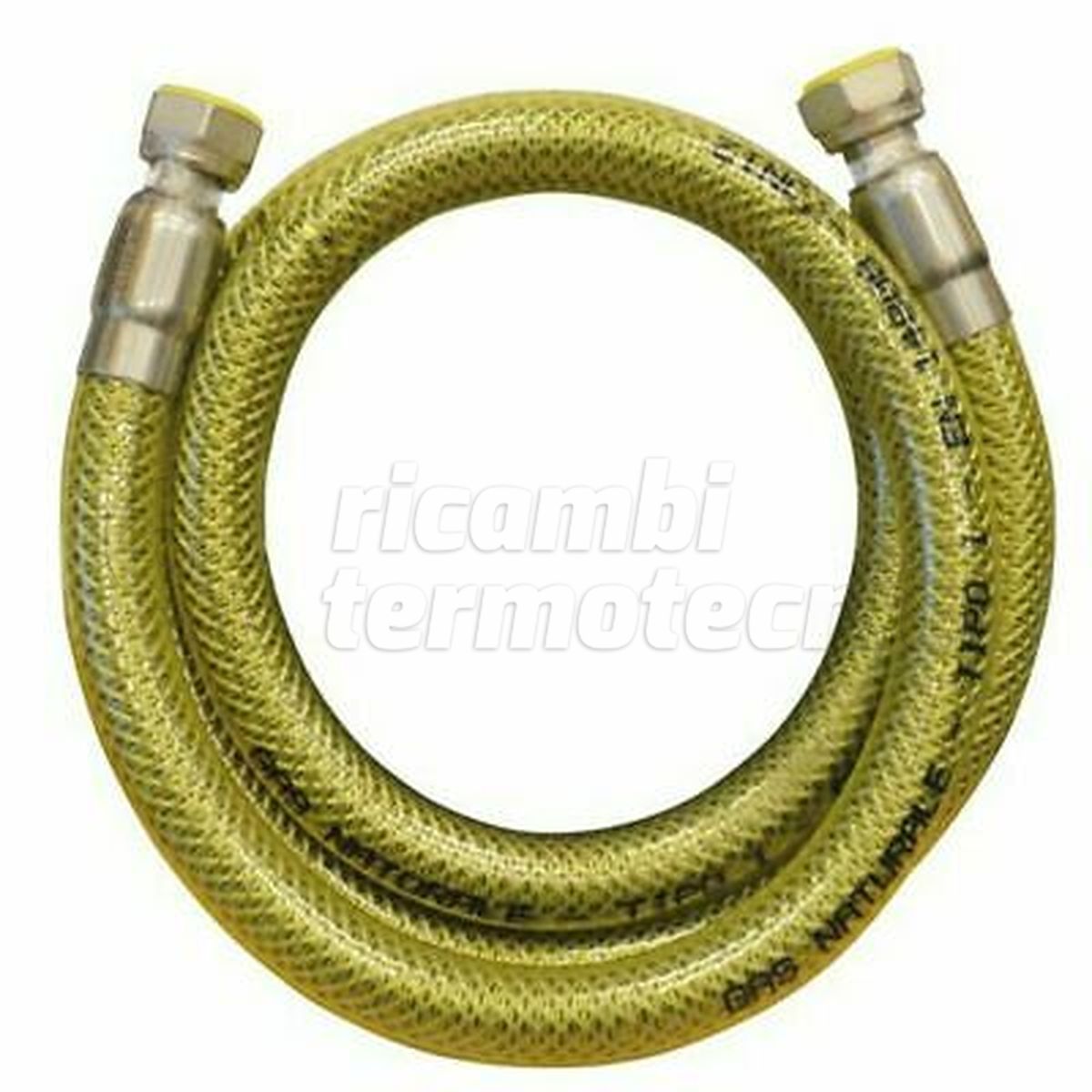 FLESSIBILE GAS PER ALLACCIAMENTO CUCINA RIVESTITO IN GUAINA TRASPARENTE L..2000 1/2" FF