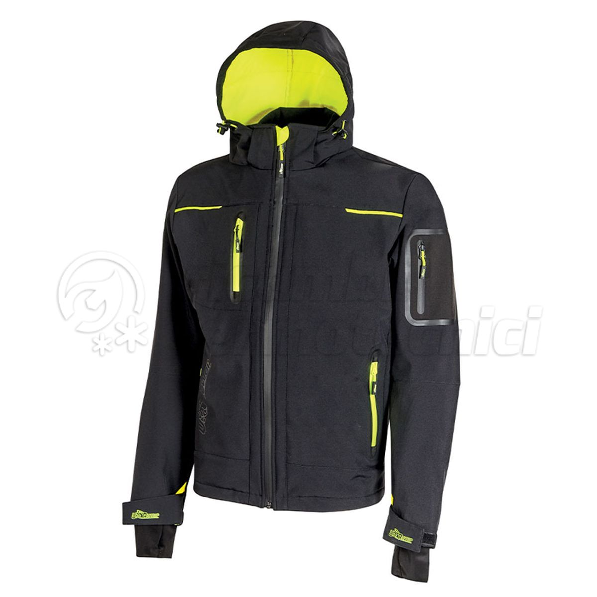 U-POWER GIACCA IN SOFTSHELL CON MEMBRANA U-TEX  SPACE  BLACK CARBON TAGLIA XL