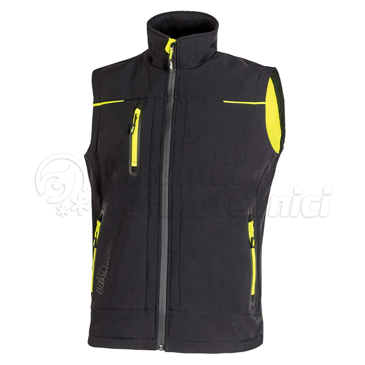 U-POWER GILET IN SOFTSHELL CON MEMBRANA U-TEX  UNIVERSE  BLACK CARBON TAGLIA XL