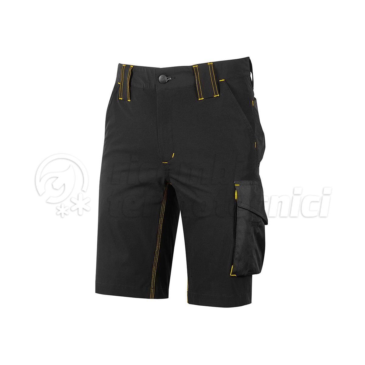 U-POWER PANTALONE CORTO MERCURY BLACK CARBON TAGLIA XXL