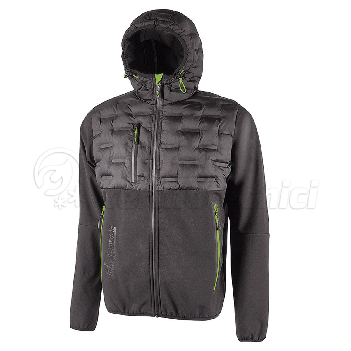 U-POWER GIACCA IBRIDA MODELLO SPOCK ASPHALT GREY TAGLIA XL